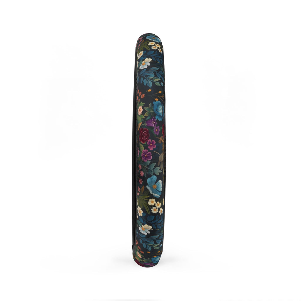 Vintage Floral Pattern Car Steering Wheel Cover | Dark Botanical Blooms