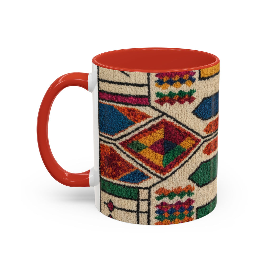 Colorful Geometric Moroccan Pattern Accent Coffee Mug | 11oz or 15oz