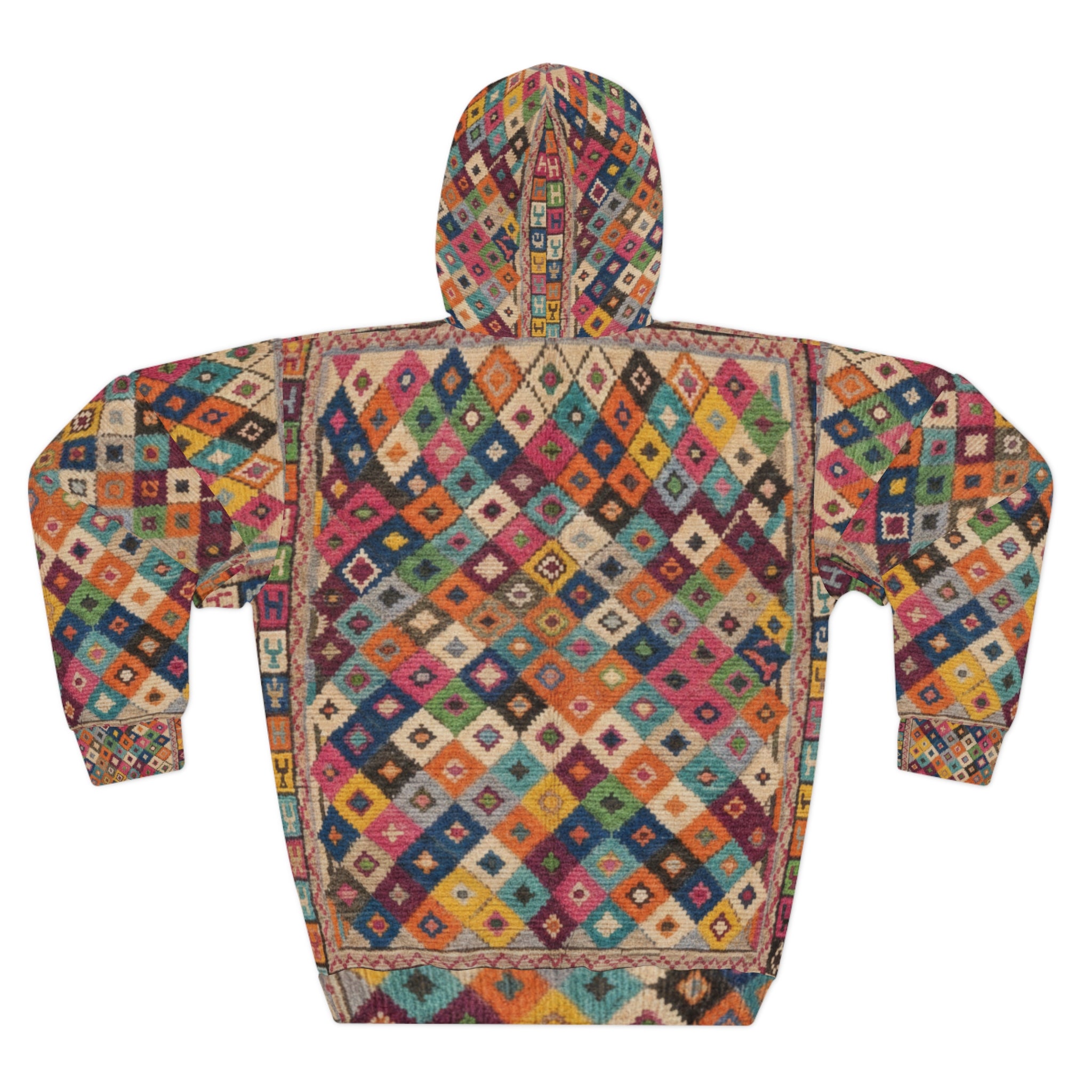Colorful Kilim Diamond Pattern Hoodie | All-Over Print
