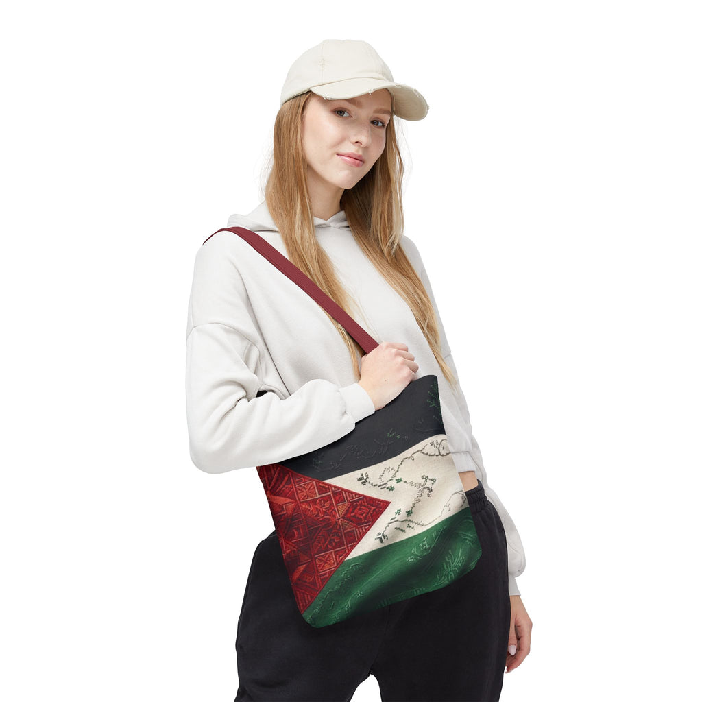 Palestine Flag Pattern Tote Bag | AOP Palestinian Textile Design