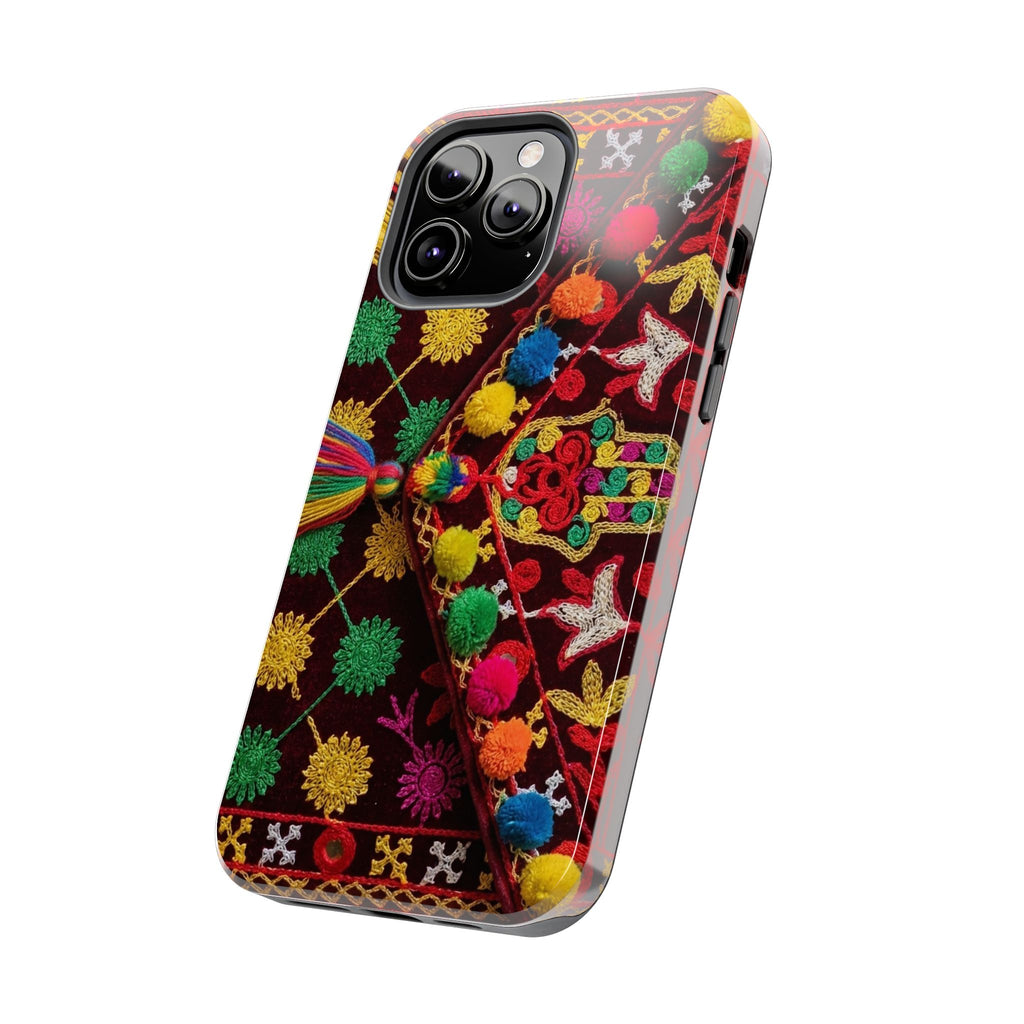 Colorful Pom Pom Pattern Phone Case | Tough Phone Case