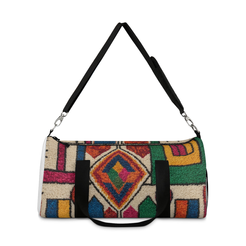 Colorful Geometric Pattern Duffel Bag | Aztec-Inspired Travel Gear