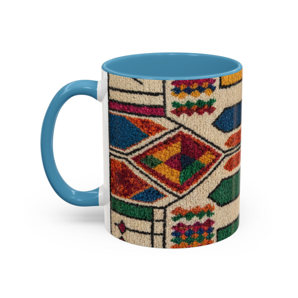 Colorful Geometric Moroccan Pattern Accent Coffee Mug | 11oz or 15oz