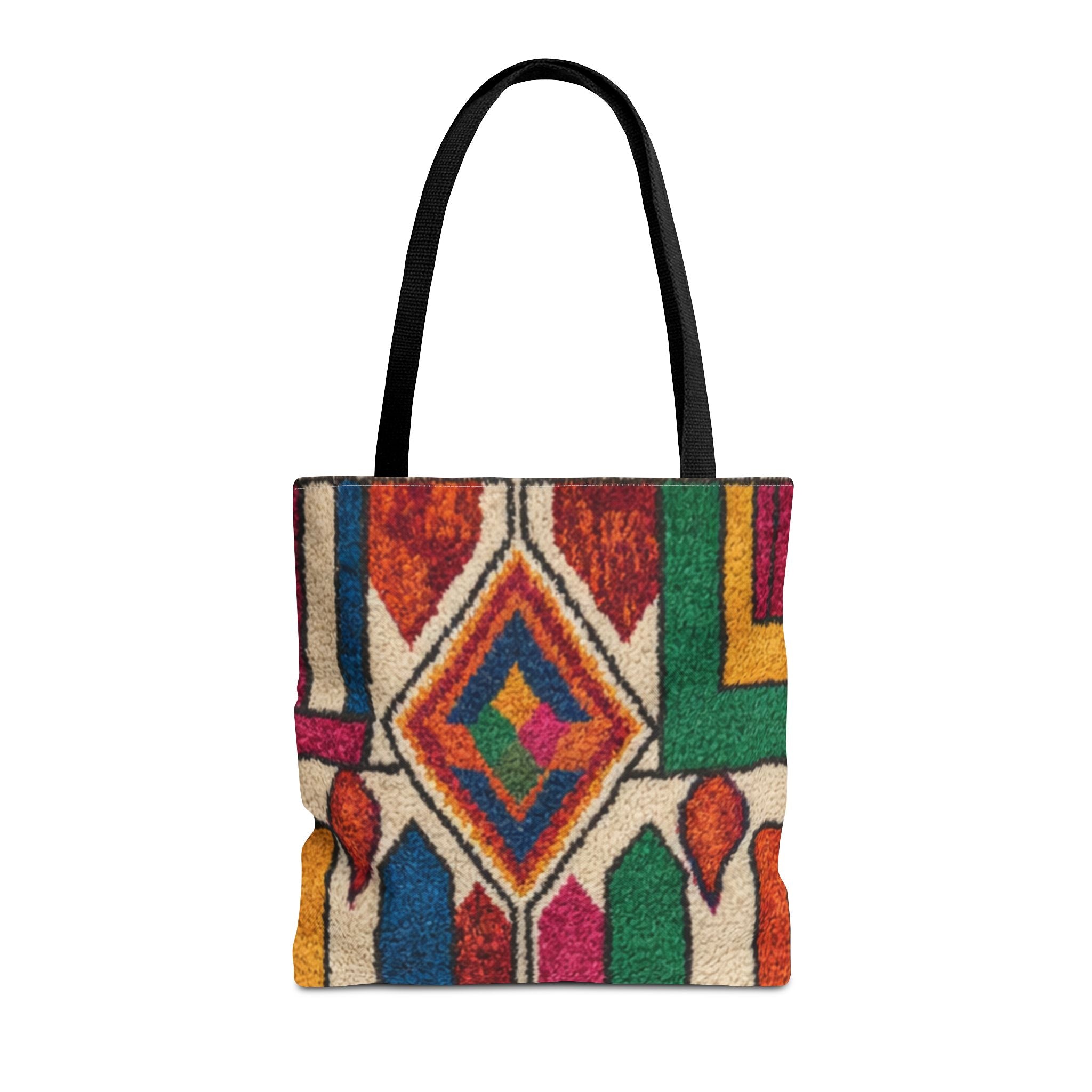 Colorful Geometric Kilim Pattern Tote | Boho Aztec Tribal Bag