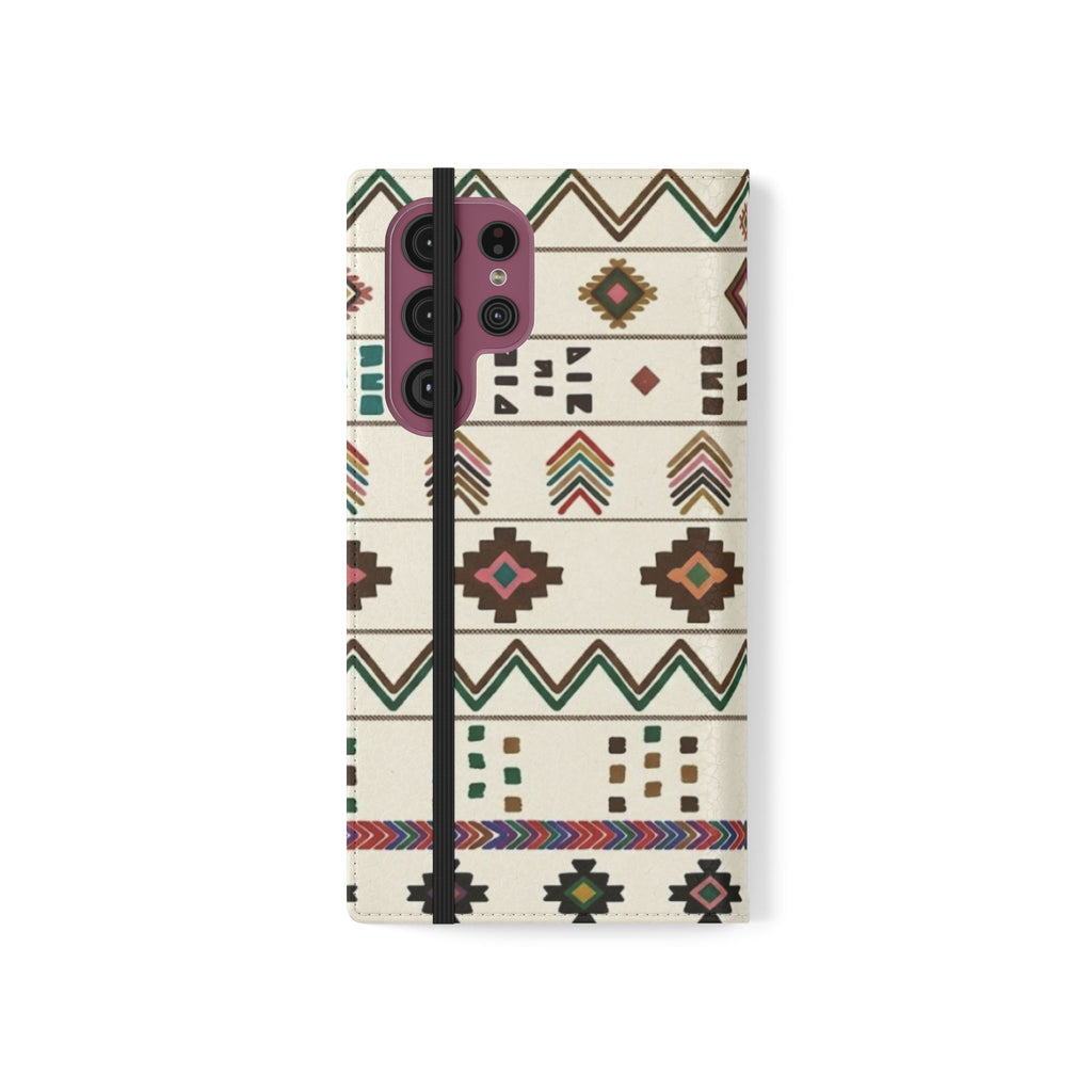Southwestern Aztec Pattern Flip Case | Tribal Phone Wallet, Card Slots