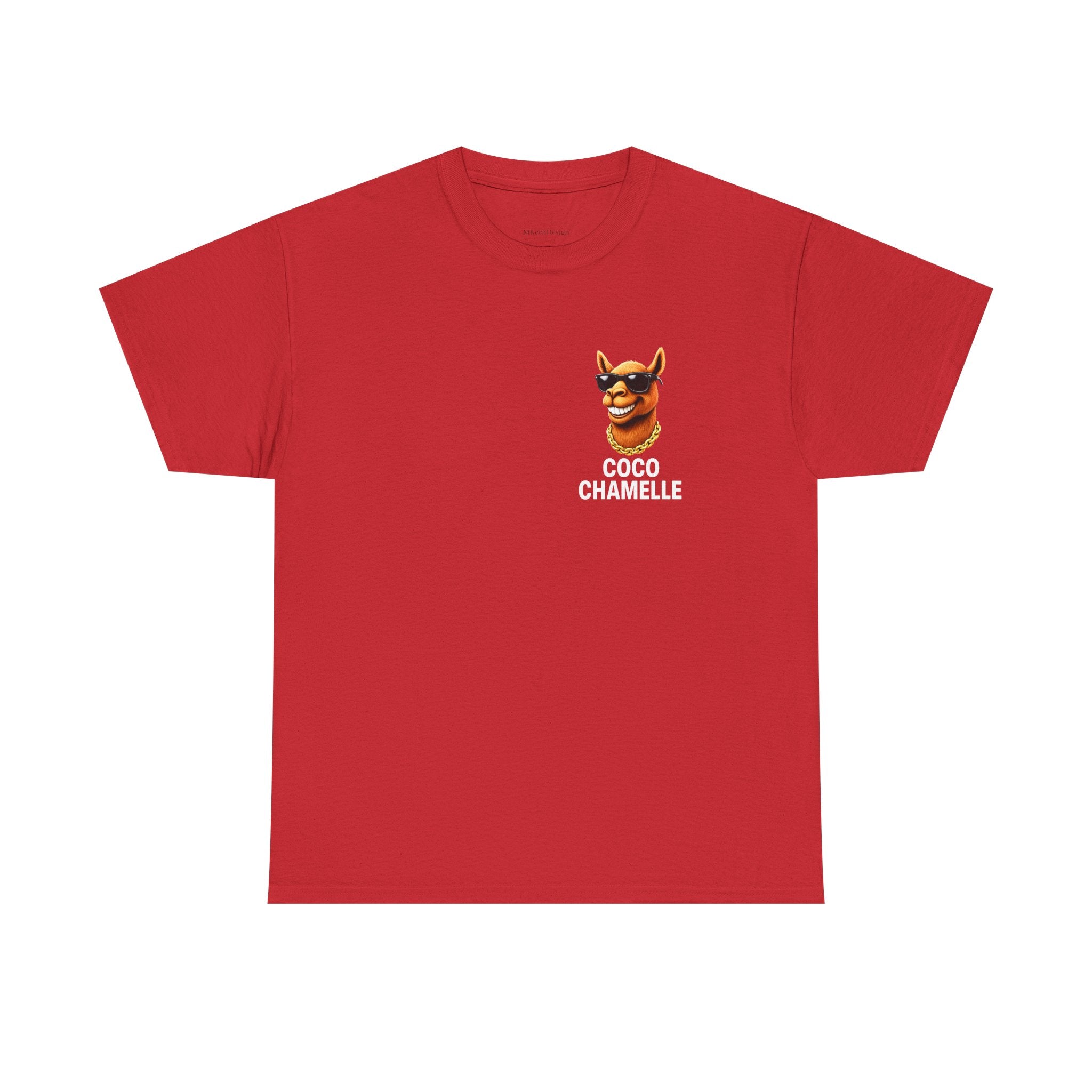 Coco Chamelle Tee Shirt - Cool Camel with Sunglasses & Gold Chain