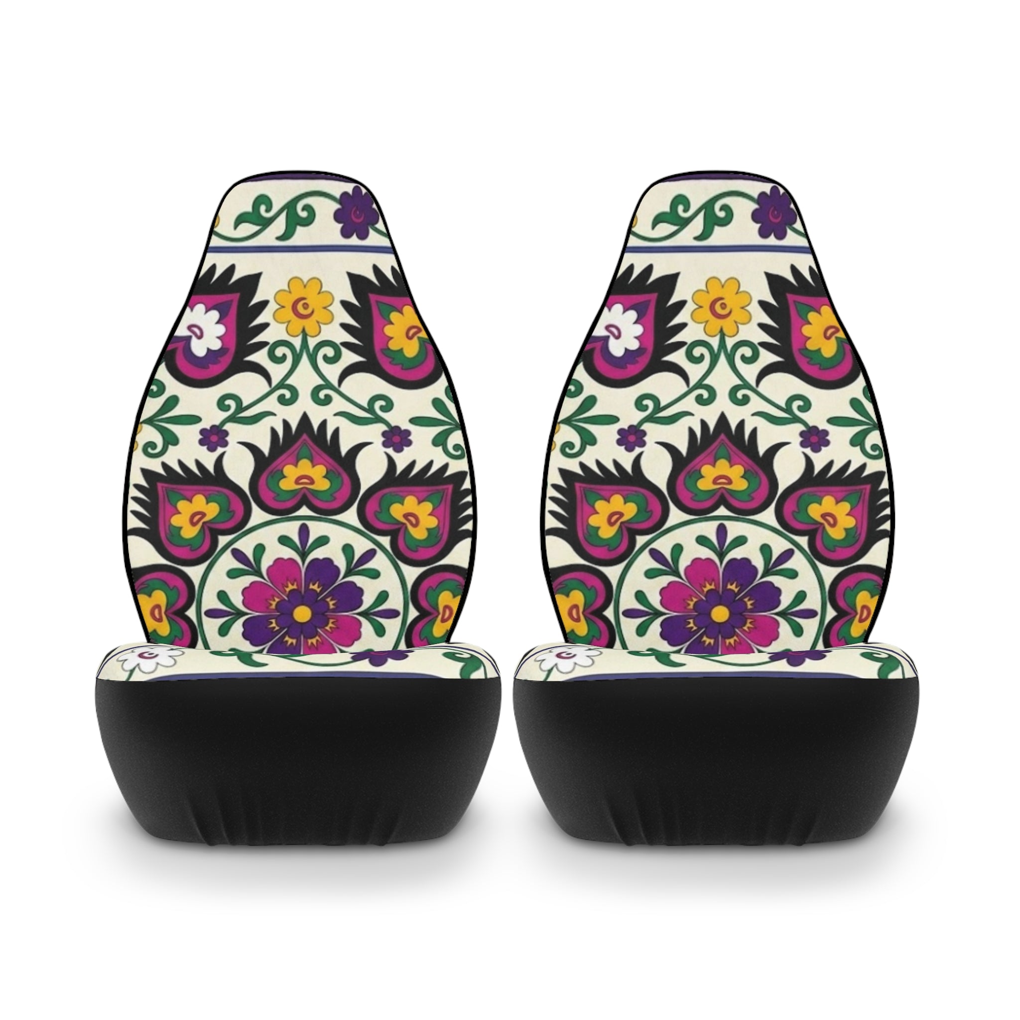 Floral Mandala Pattern Car Seat Covers | Polyester