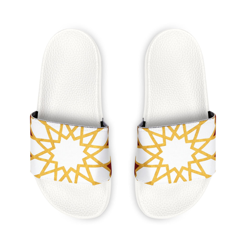 Gold Geometric Star Pattern Sandals | Slide Sandals