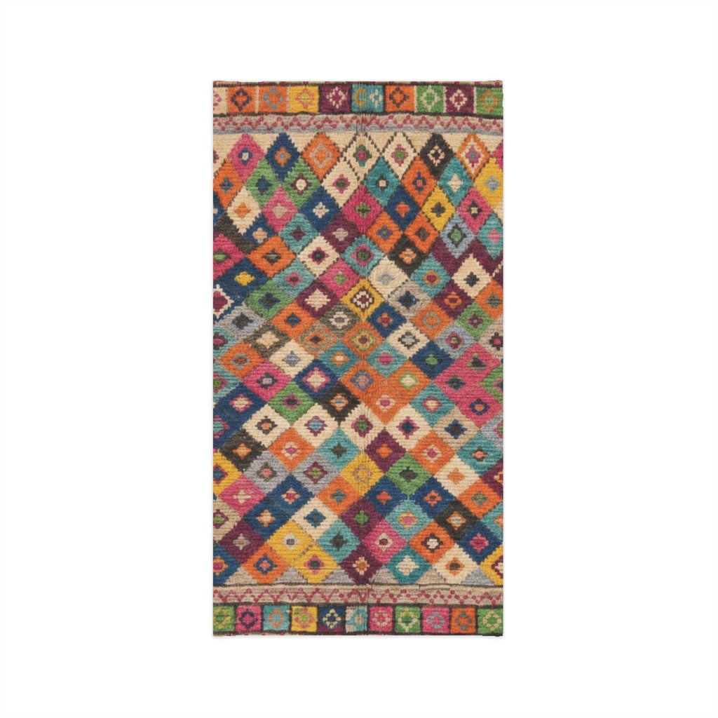 Colorful Kilim Diamond Pattern Neck Gaiter | Boho Aztec Scarf