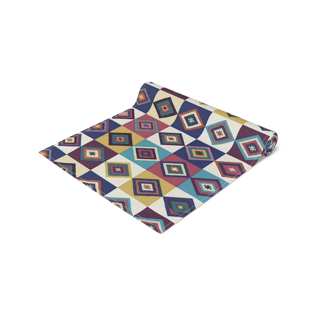 Southwestern Diamond Table Runner | Cotton Blue table runner
