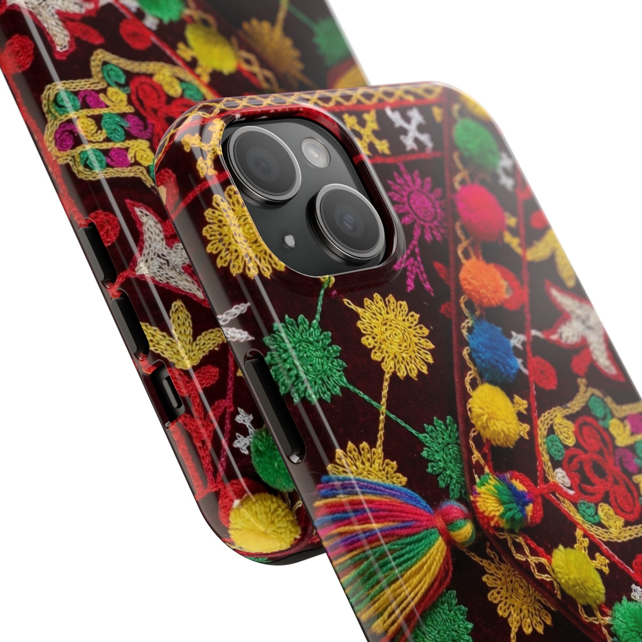 Colorful Pom Pom Pattern Phone Case | Tough Phone Case