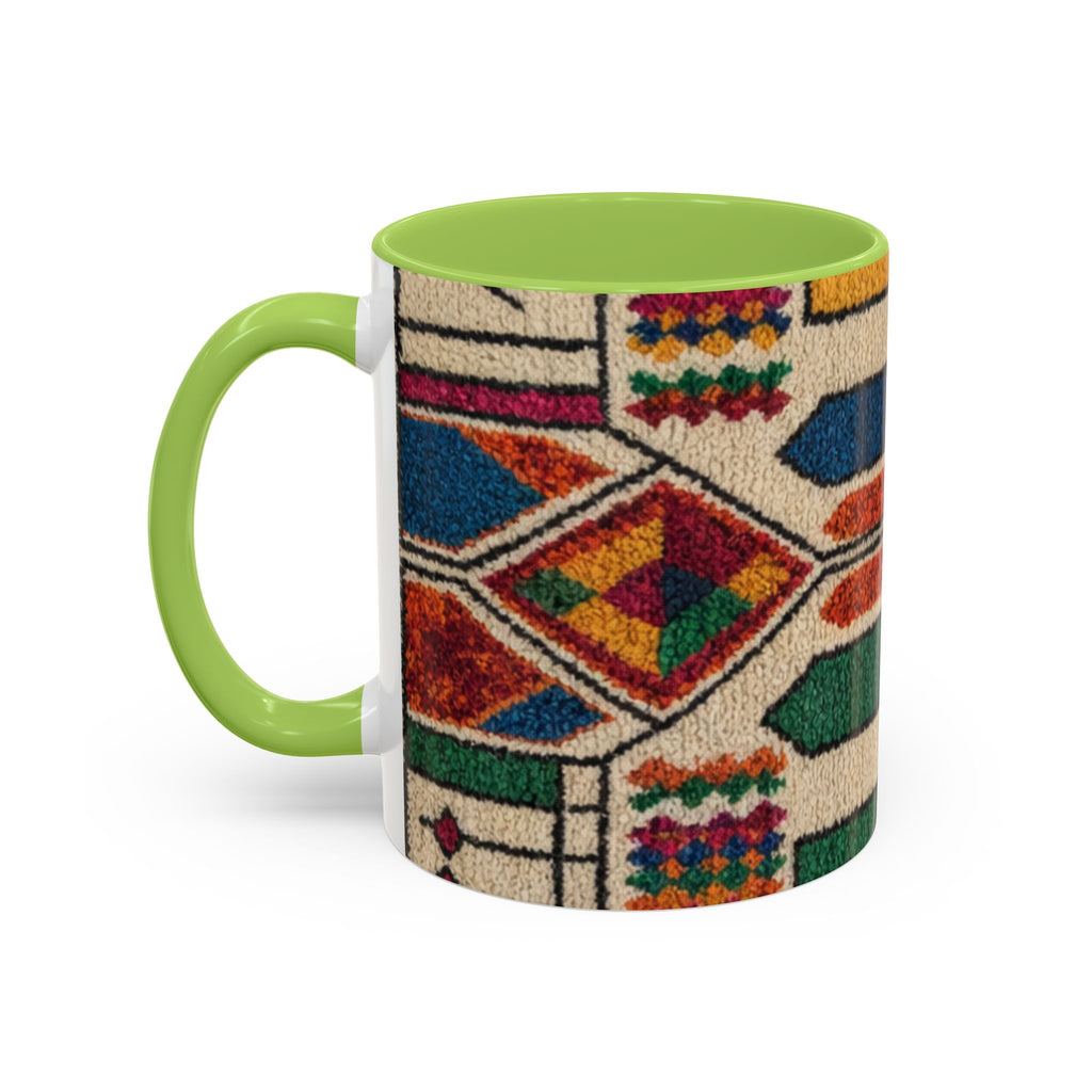 Colorful Geometric Moroccan Pattern Accent Coffee Mug | 11oz or 15oz