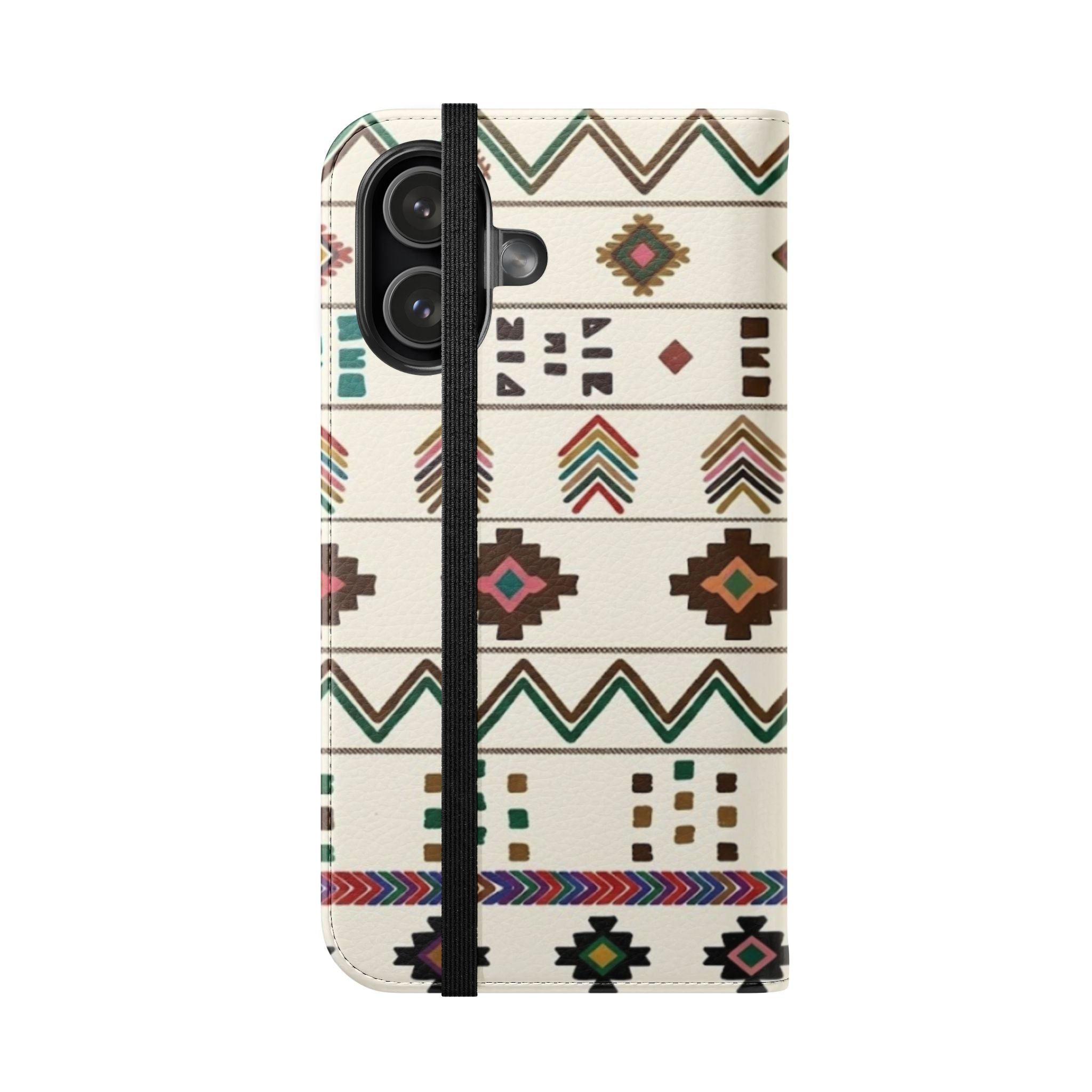 Southwestern Aztec Pattern Flip Case | Tribal Phone Wallet, Card Slots