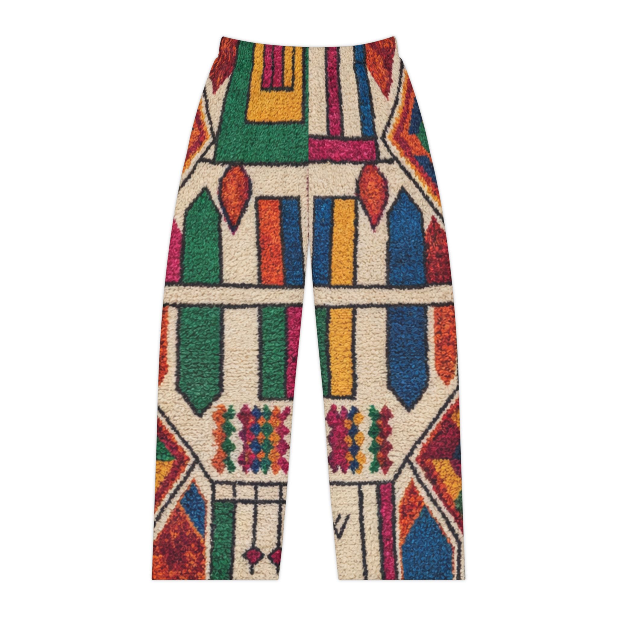 Colorful Geometric Berber Pattern Women's Pants | All-Over Print Lounge