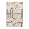 Geometric Moroccan Tile Area Rug | Neutral Boho Floor Decor