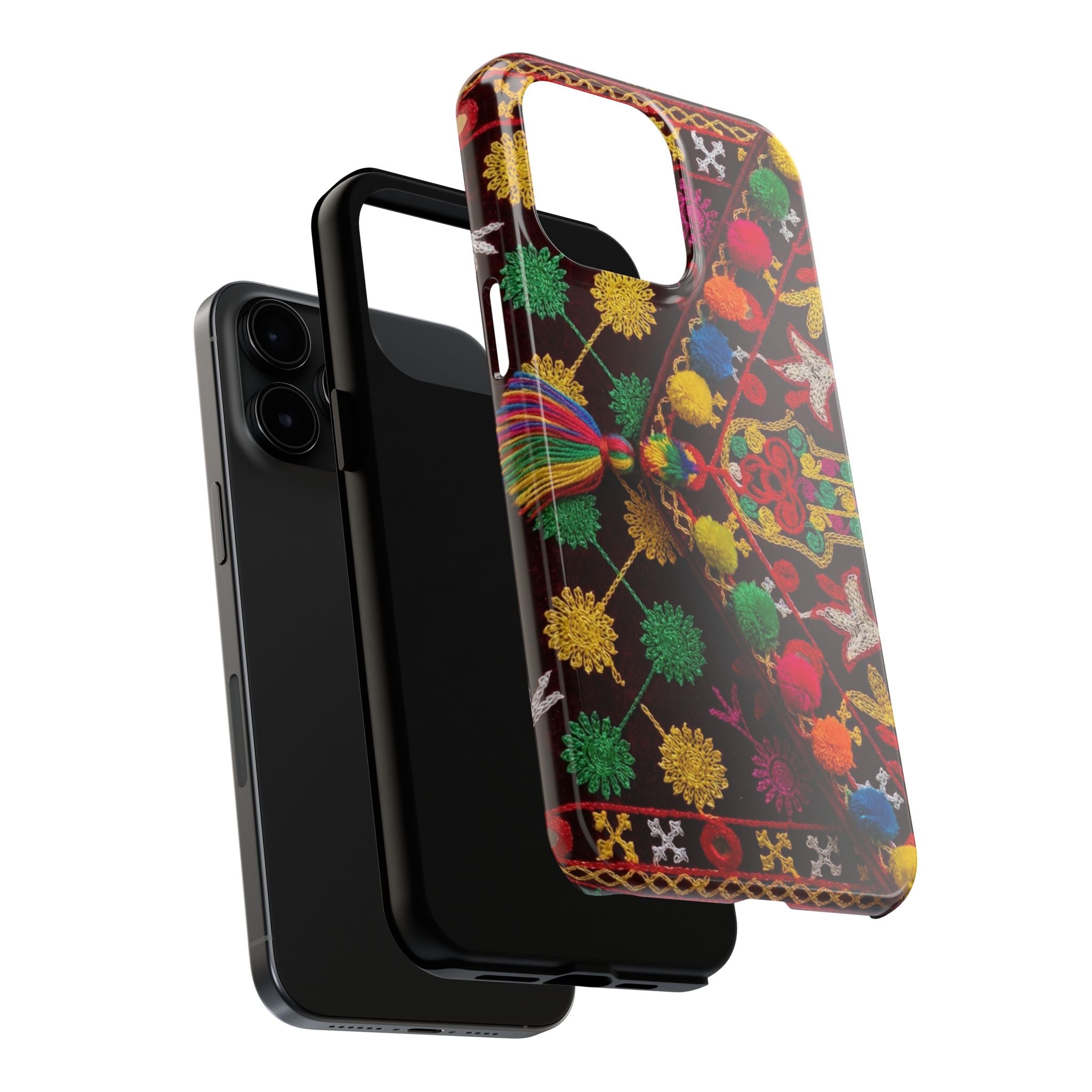 Colorful Pom Pom Pattern Phone Case | Tough Phone Case