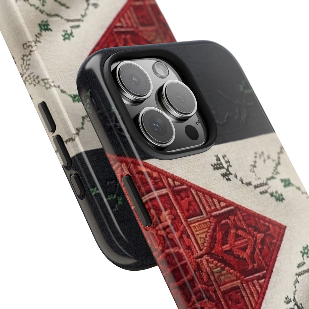 Palestine Flag Pattern Tough Phone Case | Palestine Textile Design