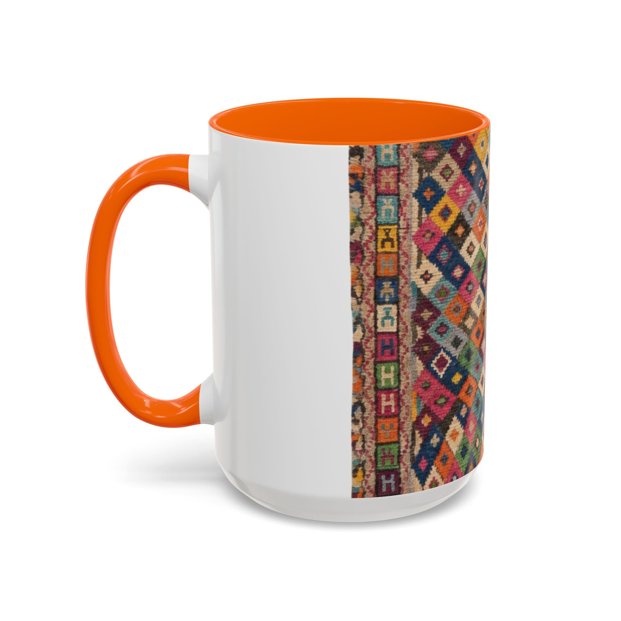 Colorful Kilim Diamond Pattern Mug | Accent Coffee Mug 11oz 15oz
