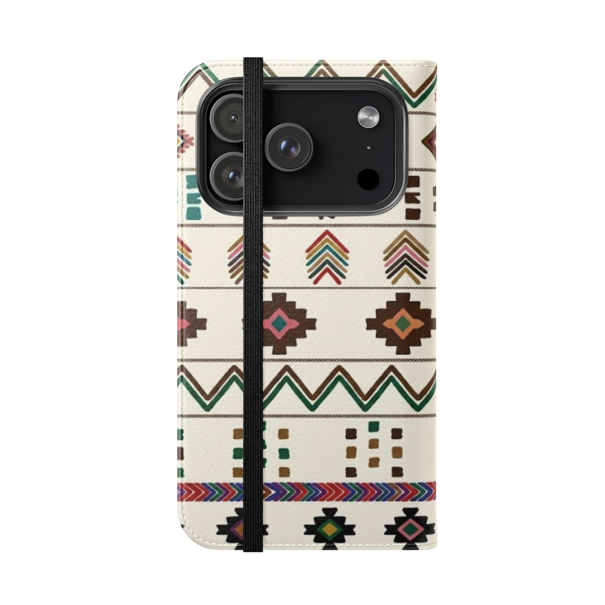 Southwestern Aztec Pattern Flip Case | Tribal Phone Wallet, Card Slots