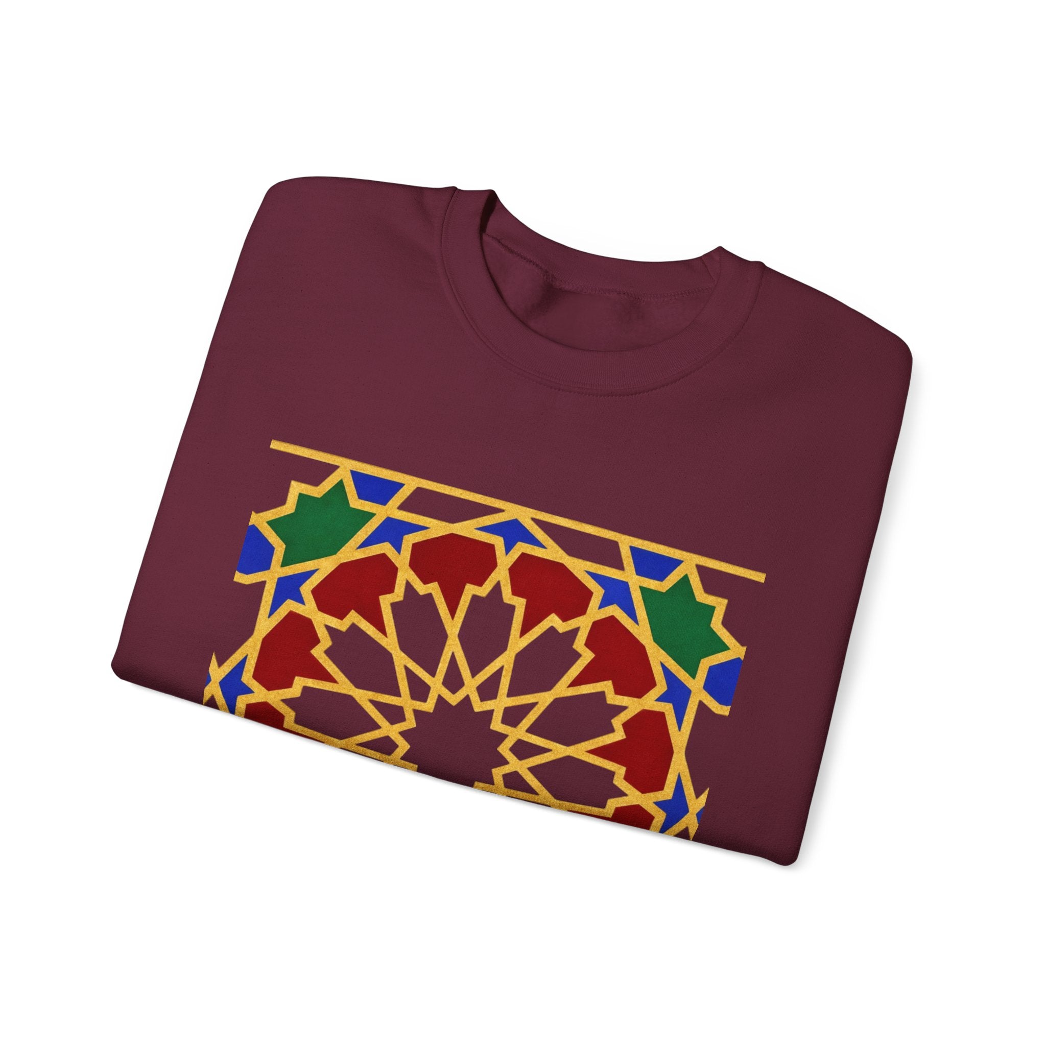 Geometric Moorish Tile Sweatshirt | Moroccan Mosaic Pattern