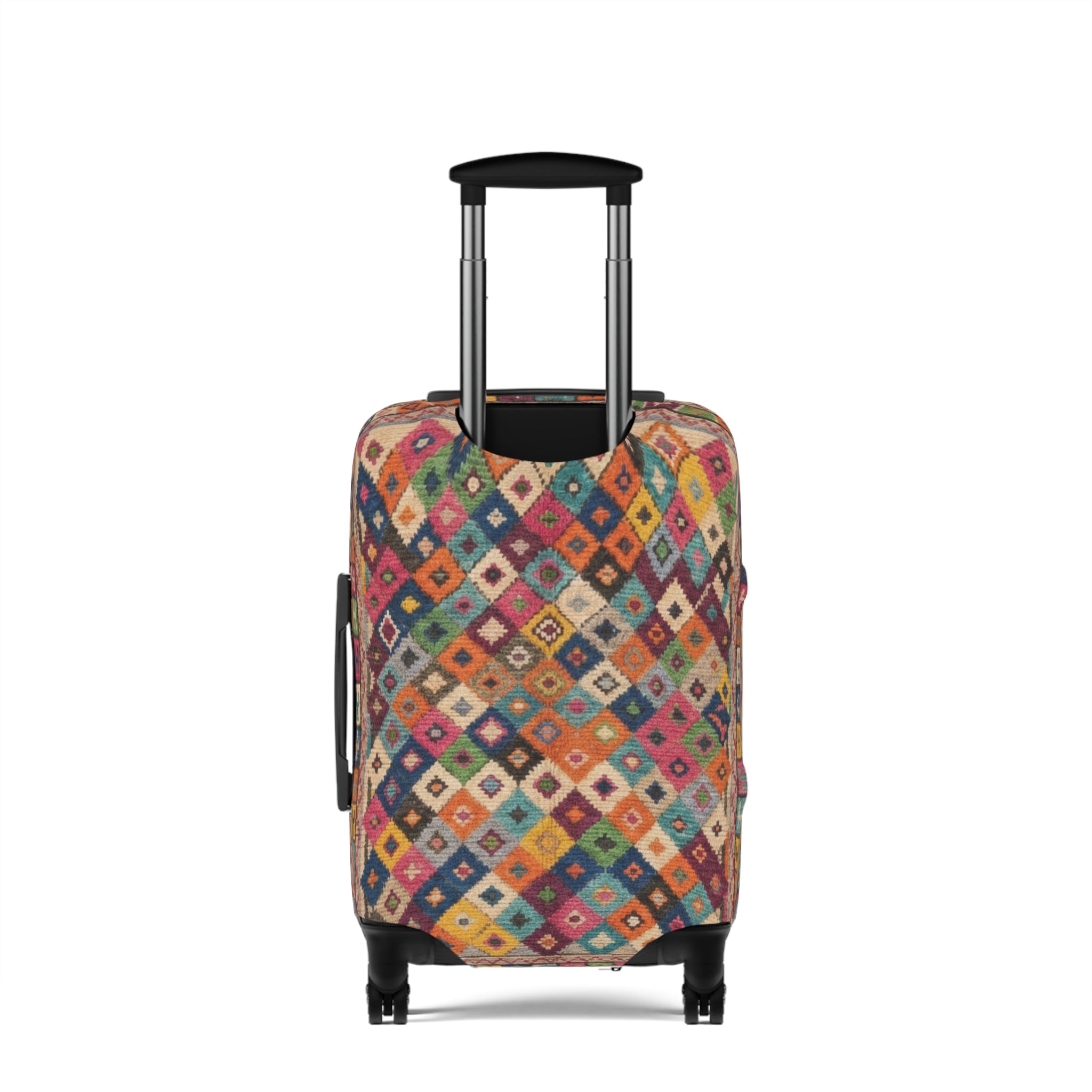 Colorful Kilim Diamond Pattern Luggage Cover | Boho Travel Accessory