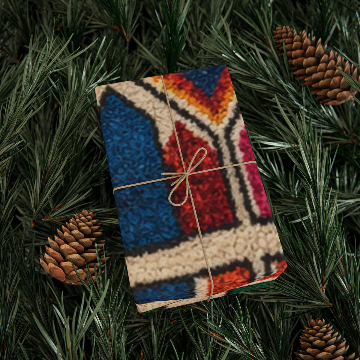 Wrapping Paper - Colorful Geometric Kente Pattern Gift Wrap