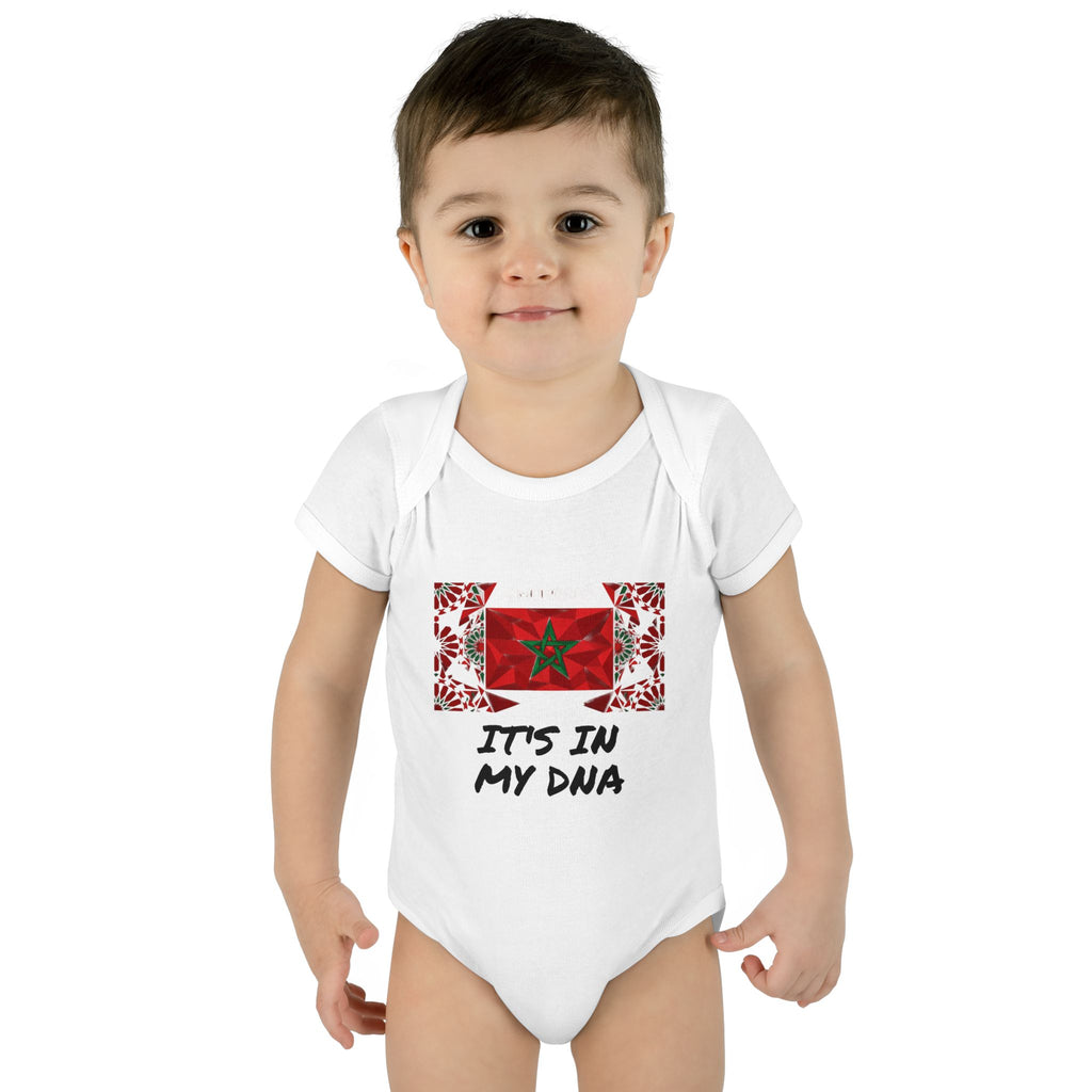 Cute Morocco Flag It's In My DNA Infant Bodysuit | Baby Onesie