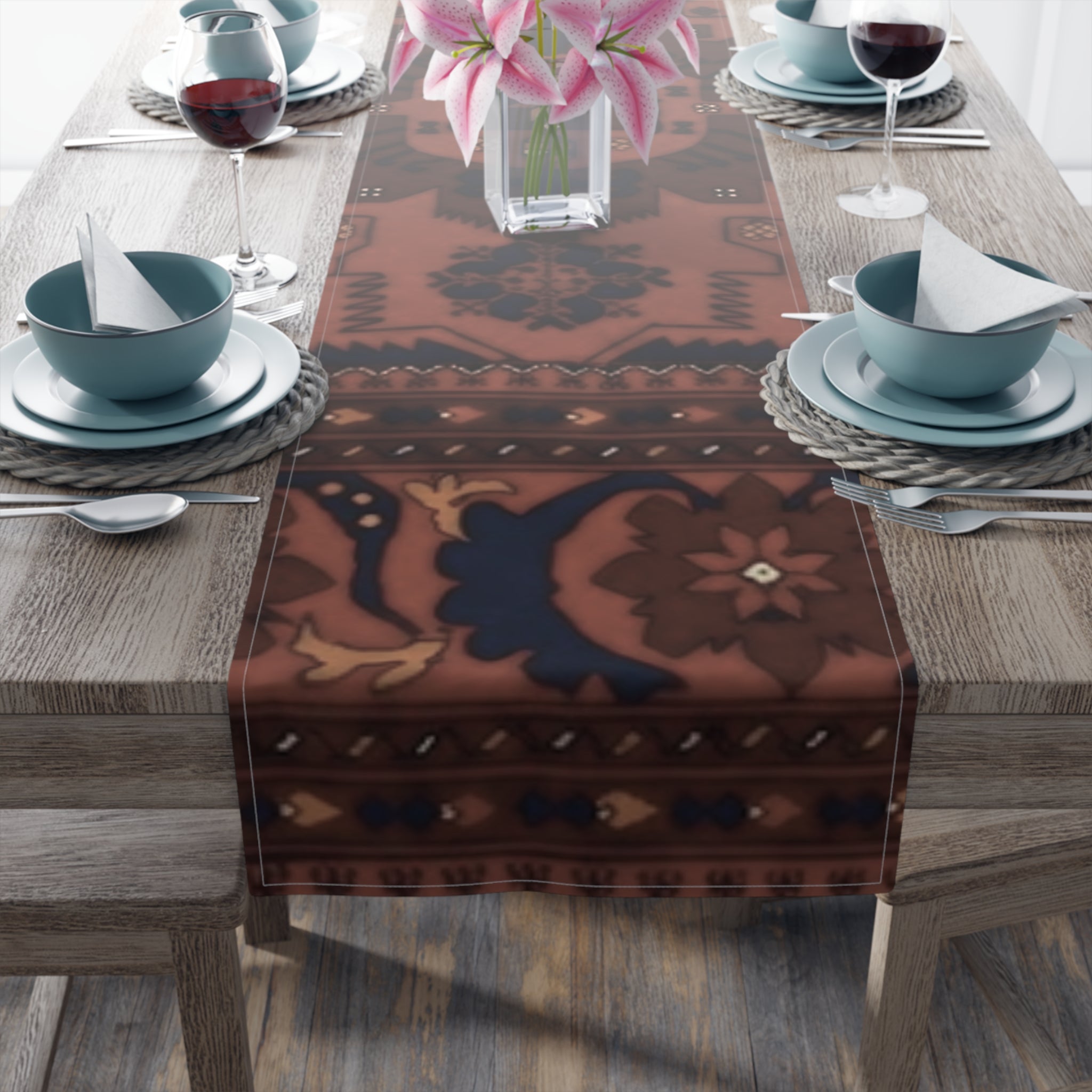 Boho Floral Table Runner | Persian Table Runner