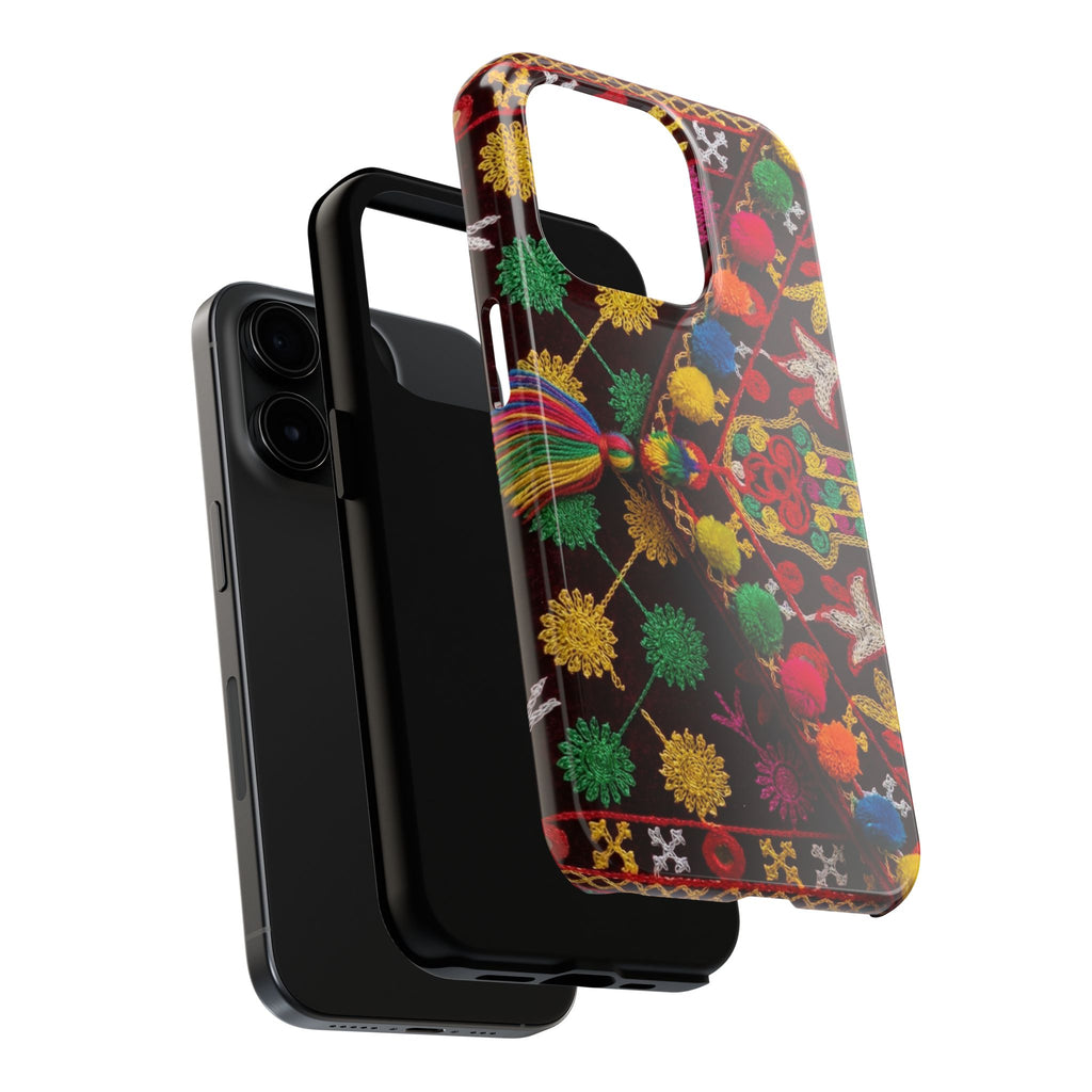 Colorful Pom Pom Pattern Phone Case | Tough Phone Case