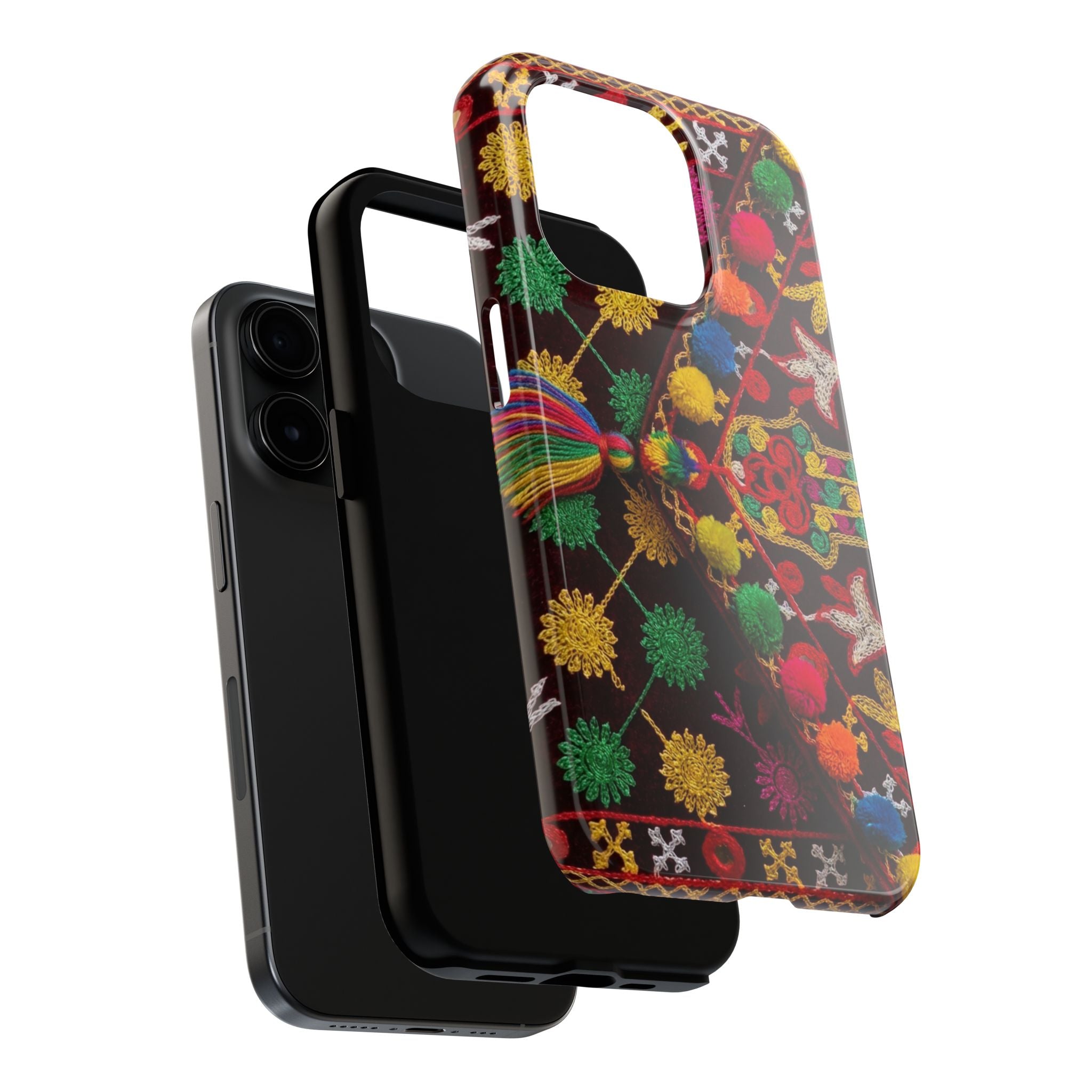 Colorful Pom Pom Pattern Phone Case | Tough Phone Case