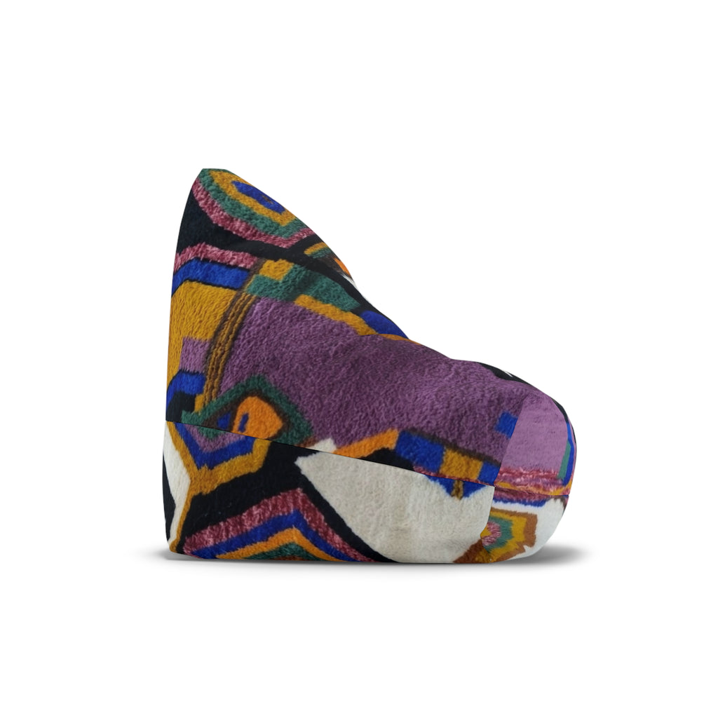 Bean Bag Chair Cover Berber Design | Colorful Hexagon Motif