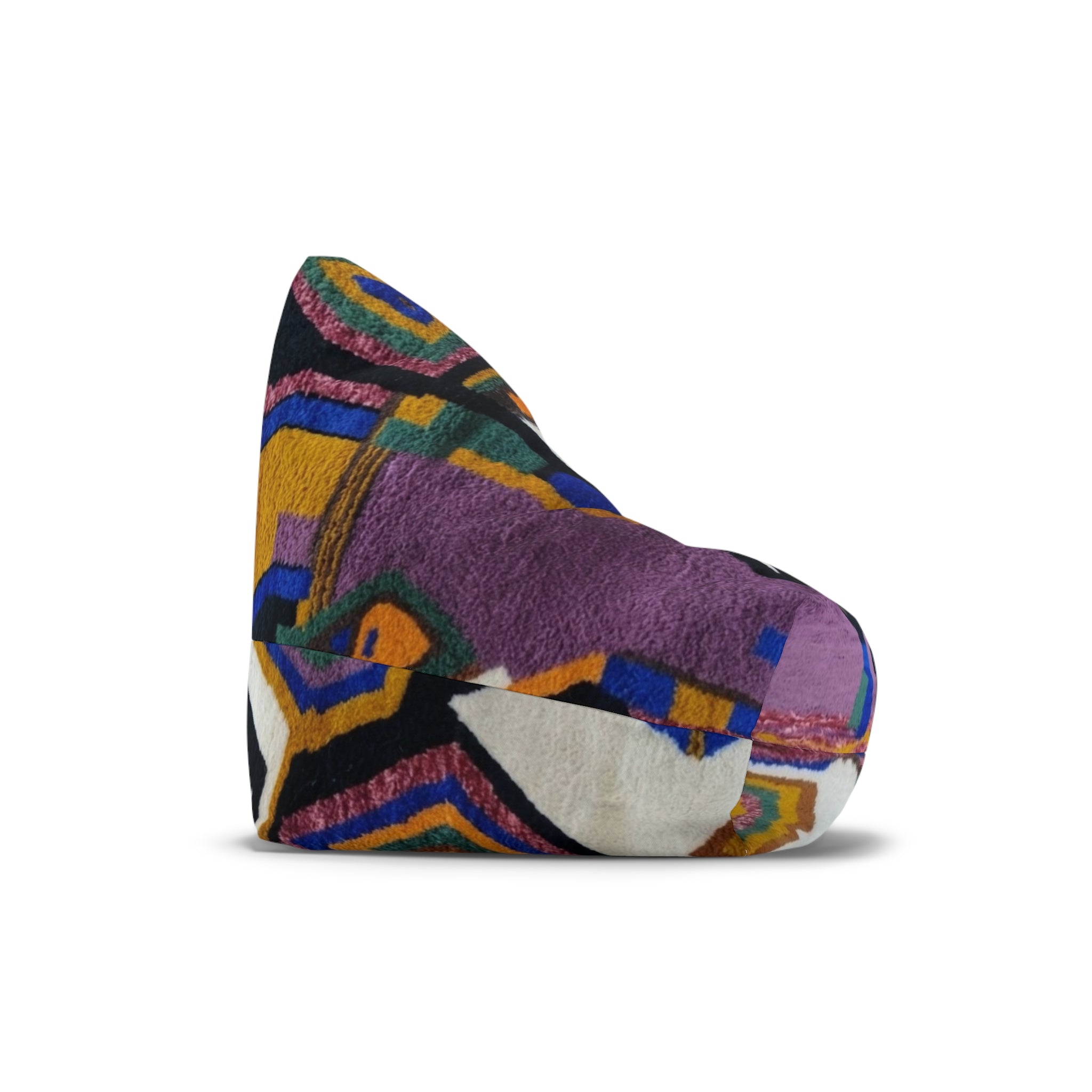 Bean Bag Chair Cover Berber Design | Colorful Hexagon Motif