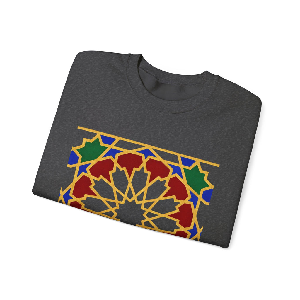 Geometric Moorish Tile Sweatshirt | Moroccan Mosaic Pattern