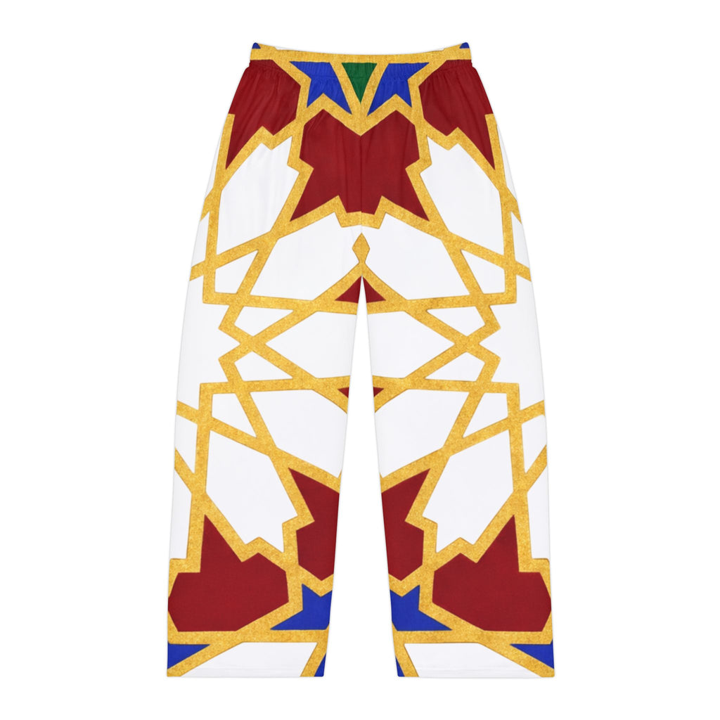 Moroccan Geometric Pattern Pajama Pants | All-Over Print