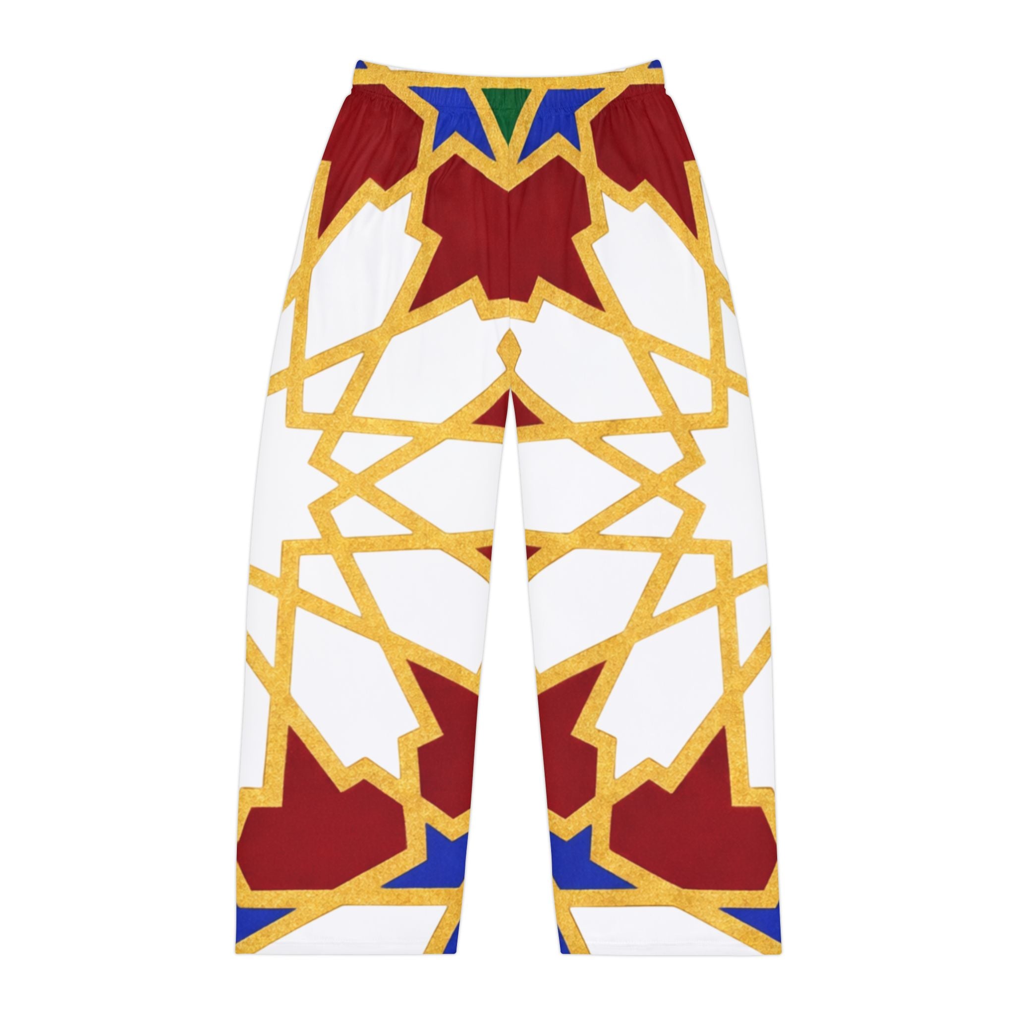 Moroccan Geometric Pattern Pajama Pants | All-Over Print