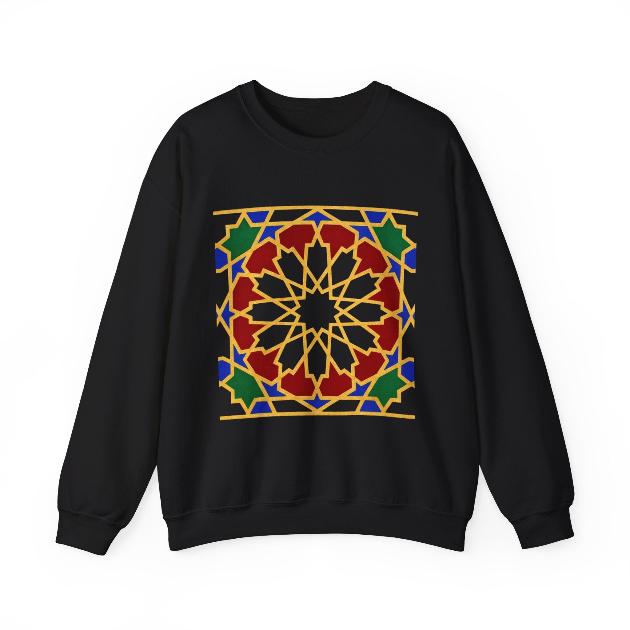 Geometric Moorish Tile Sweatshirt | Moroccan Mosaic Pattern