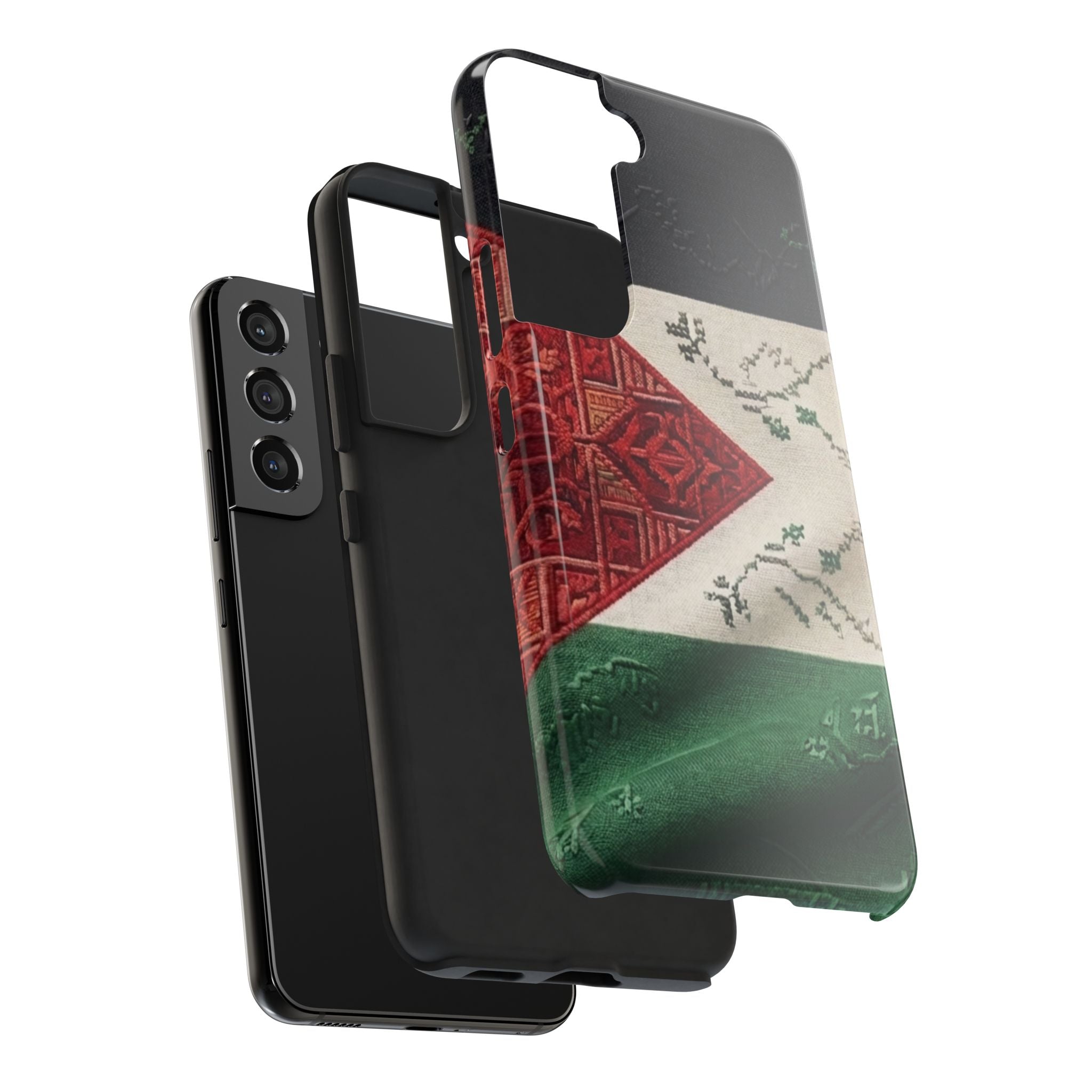 Palestine Flag Pattern Tough Phone Case | Palestine Textile Design