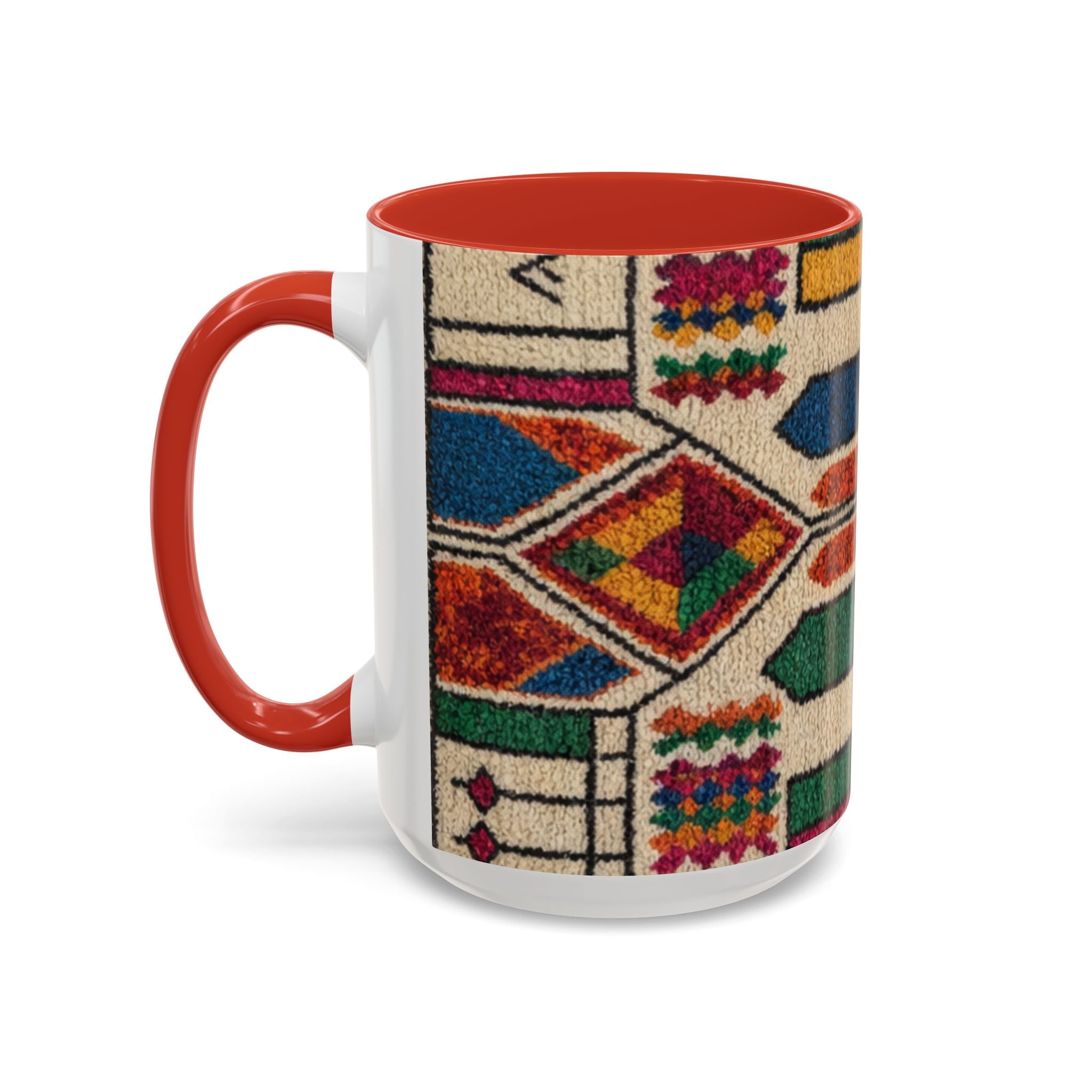 Colorful Geometric Moroccan Pattern Accent Coffee Mug | 11oz or 15oz