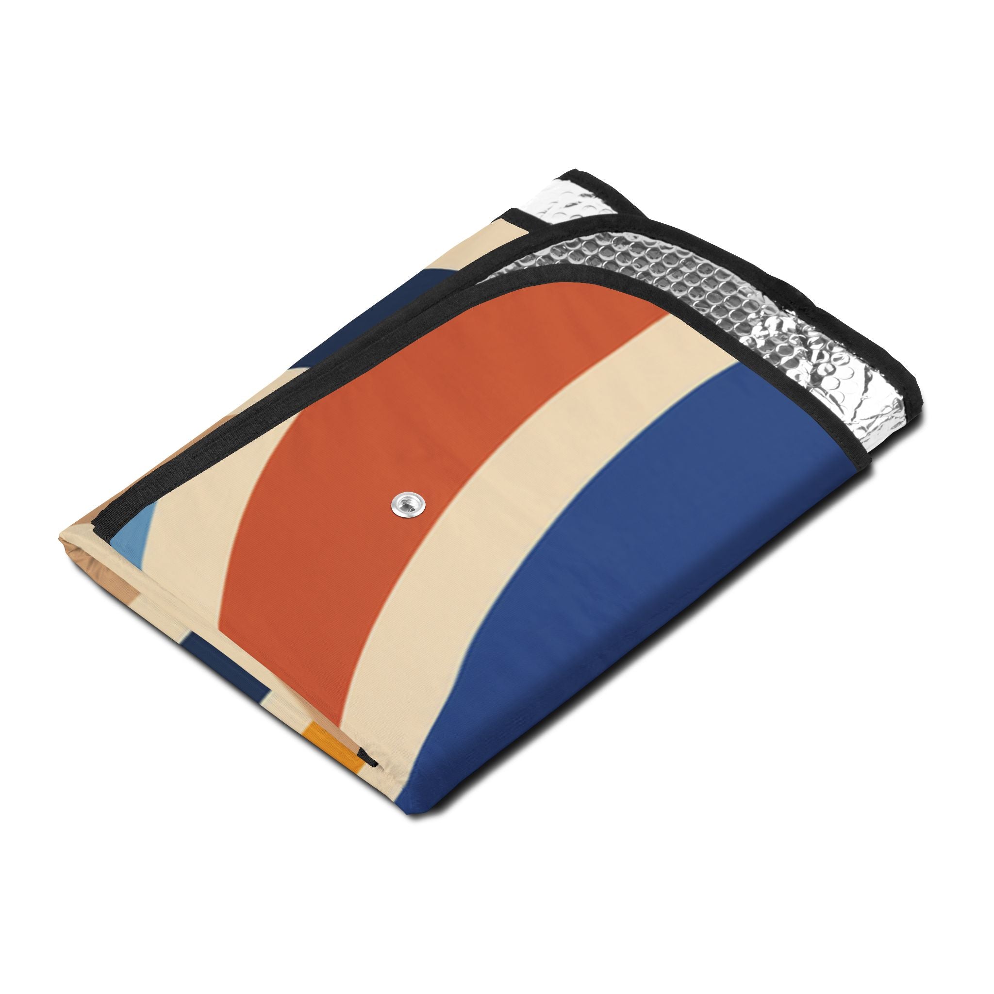 Retro Sunburst Car Sun Shade | Boho Waves Windshield Cover