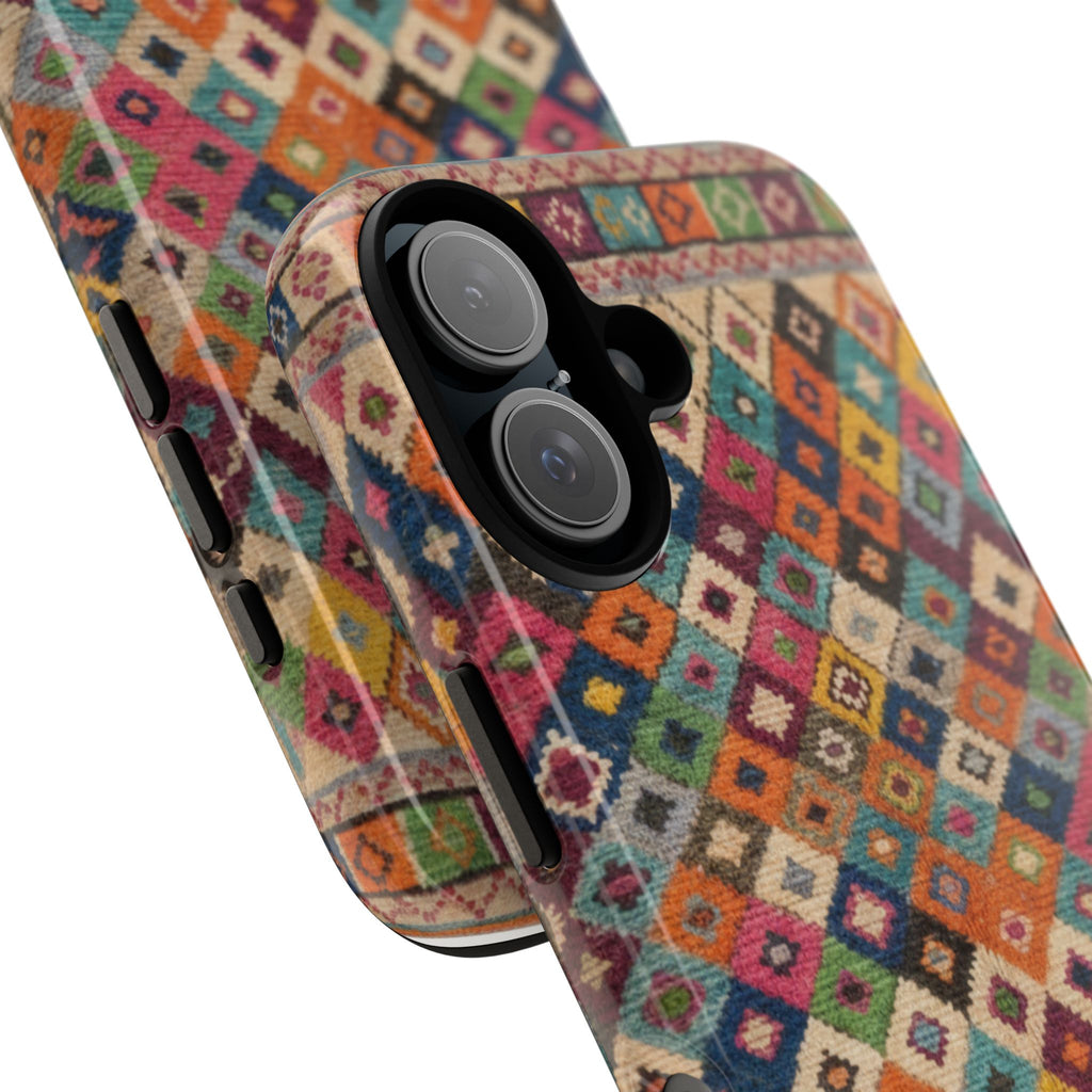 Colorful Kilim Diamond Pattern Phone Case | Tough Case