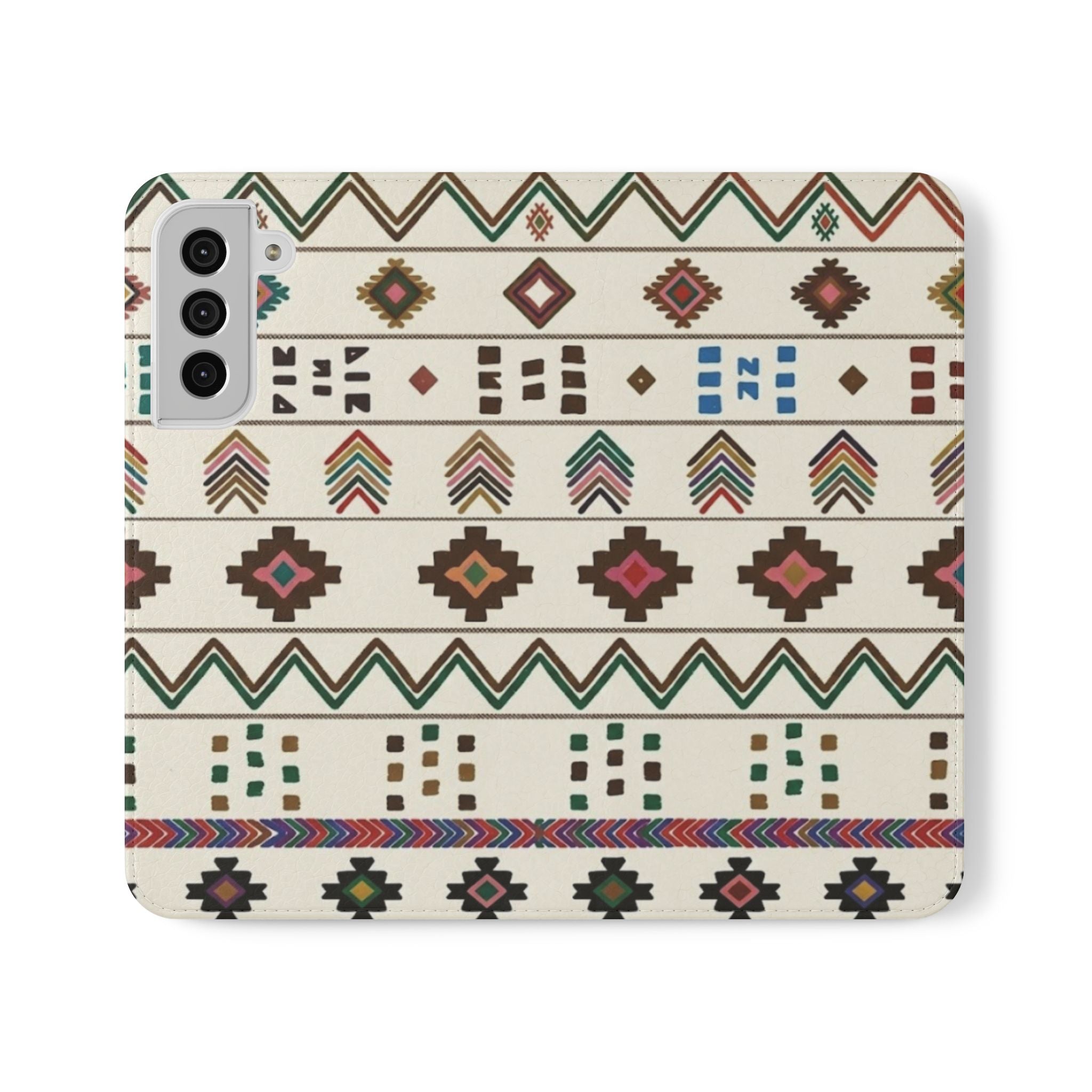 Southwestern Aztec Pattern Flip Case | Tribal Phone Wallet, Card Slots