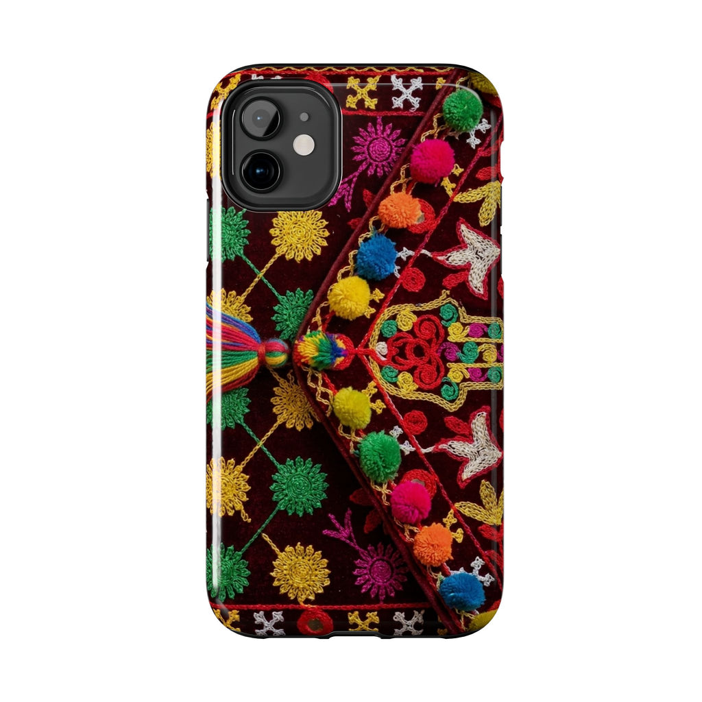 Colorful Pom Pom Pattern Phone Case | Tough Phone Case