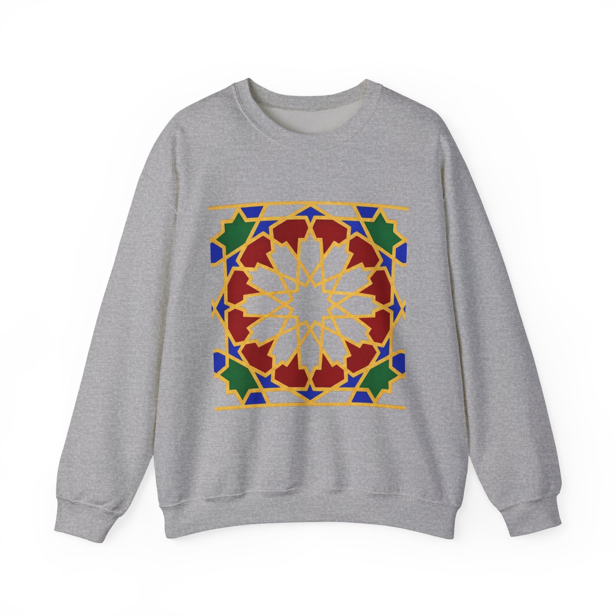 Geometric Moorish Tile Sweatshirt | Moroccan Mosaic Pattern