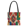 Colorful Geometric Kilim Pattern Tote | Boho Aztec Tribal Bag