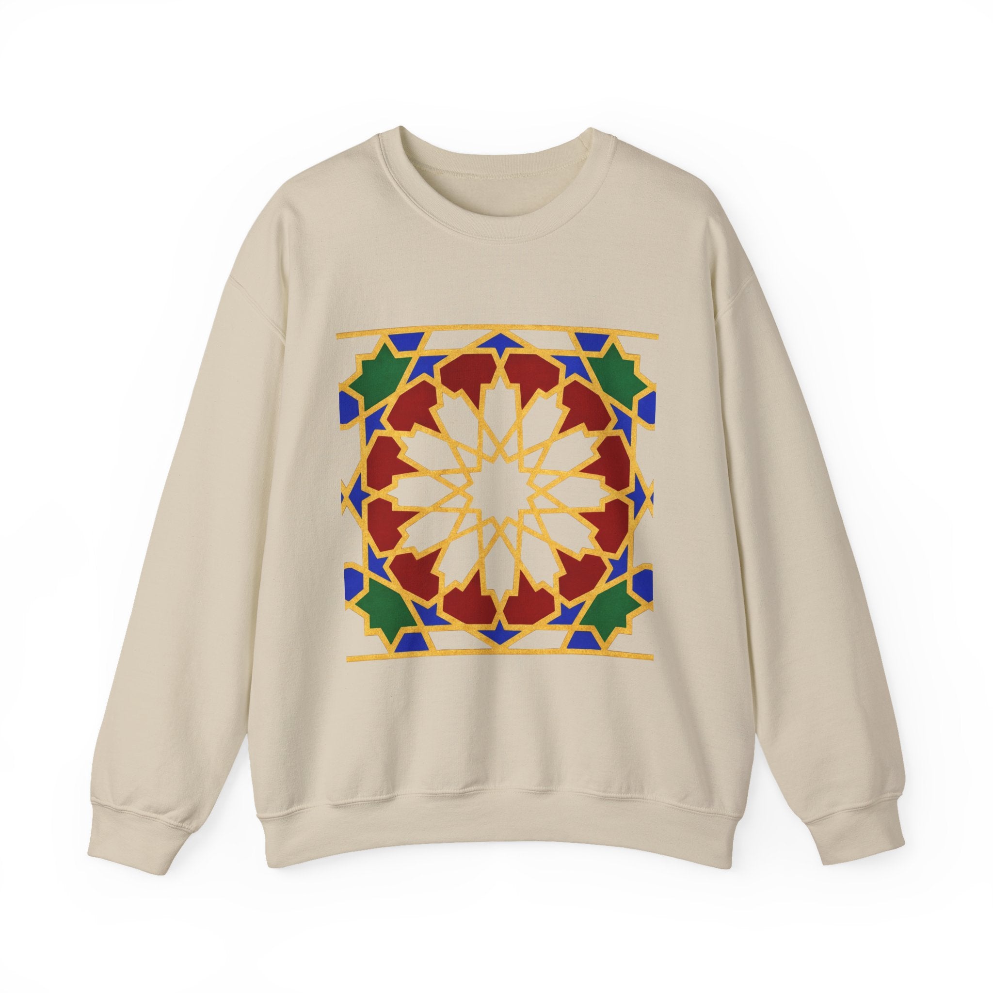 Geometric Moorish Tile Sweatshirt | Moroccan Mosaic Pattern