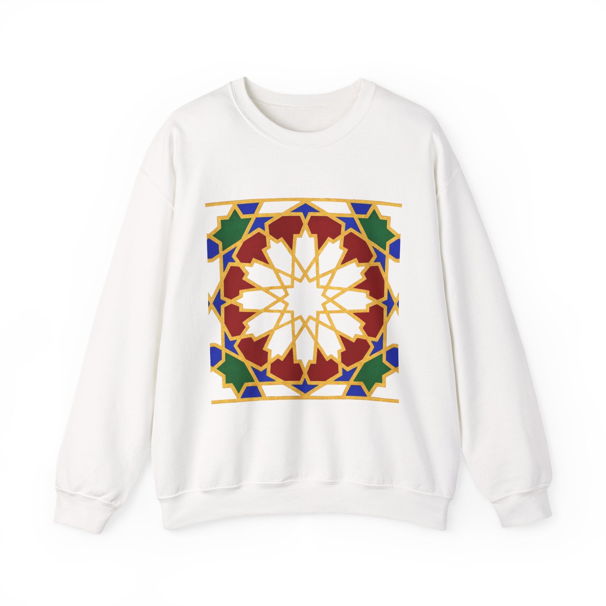 Geometric Moorish Tile Sweatshirt | Moroccan Mosaic Pattern