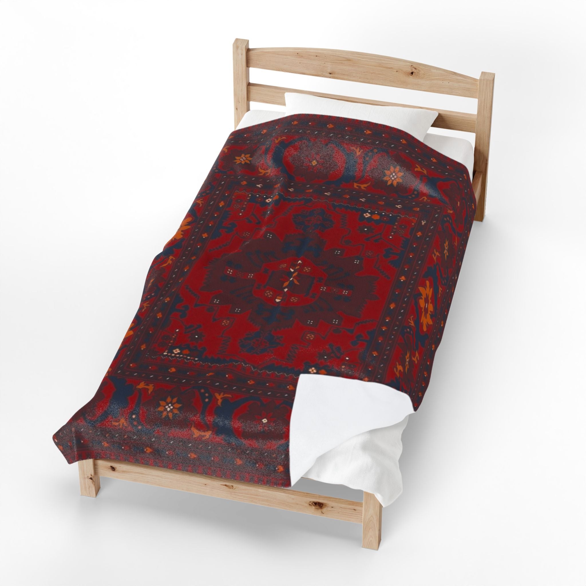 Persian Blanket | Red Ornamental Boho Throw
