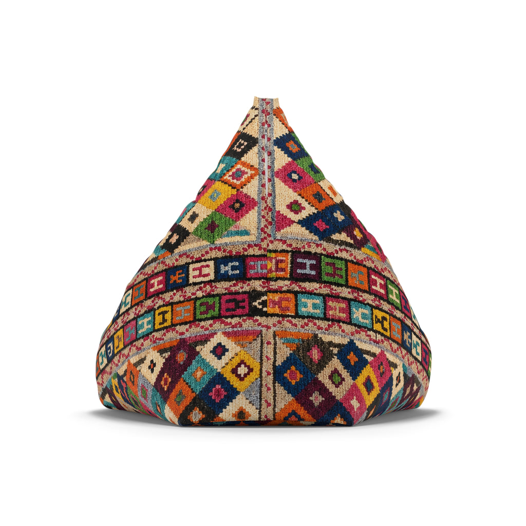 Modern Moroccan Pouf | Boho Bean Bag Cover