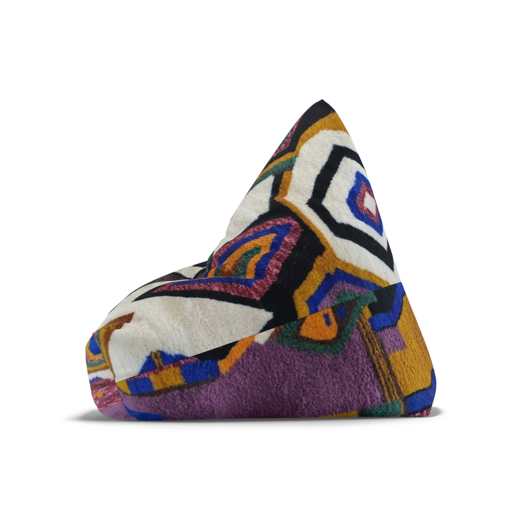 Bean Bag Chair Cover Berber Design | Colorful Hexagon Motif