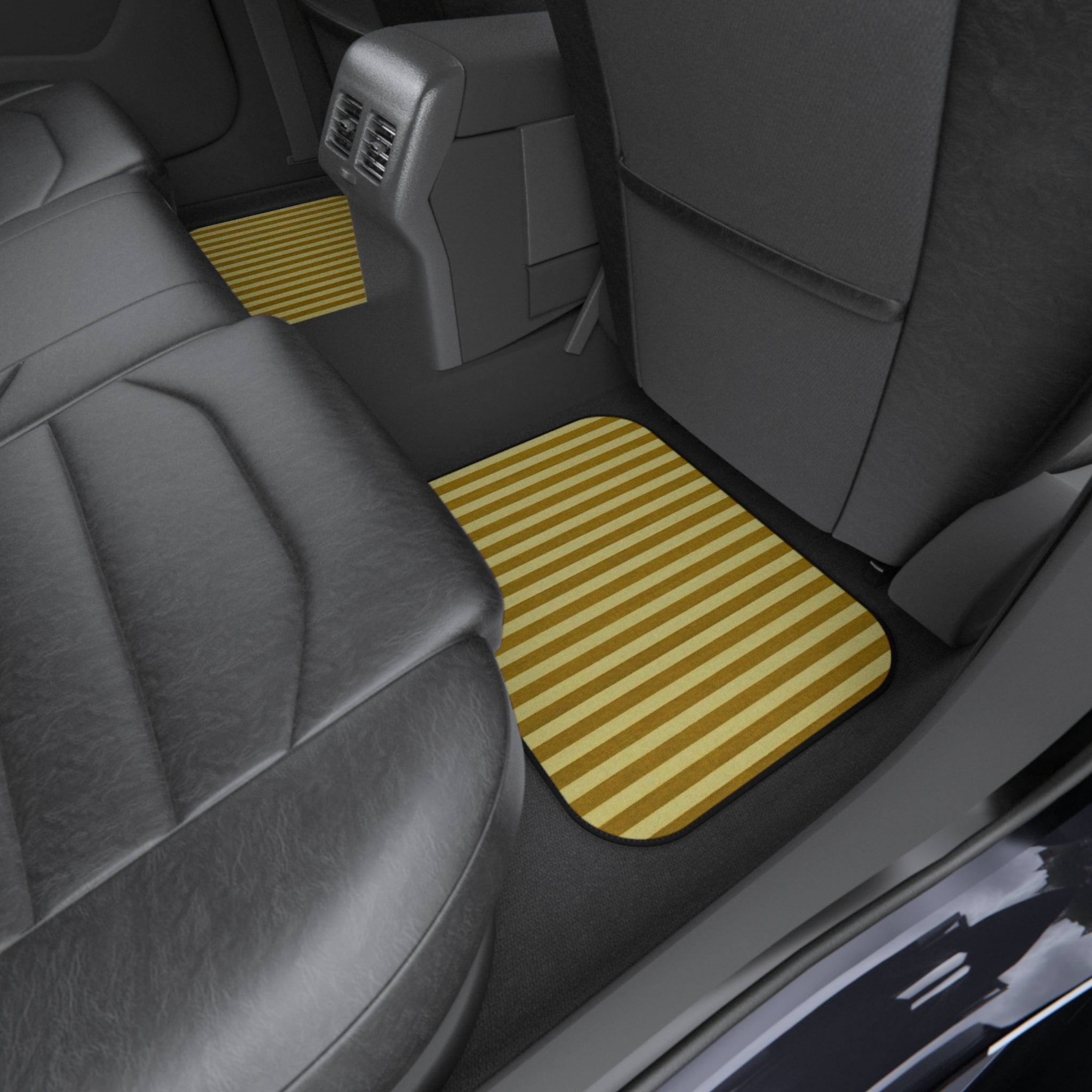 Yellow Stripe Car Floor Mats, Car Interiors Decoration | Gifts for Drivers